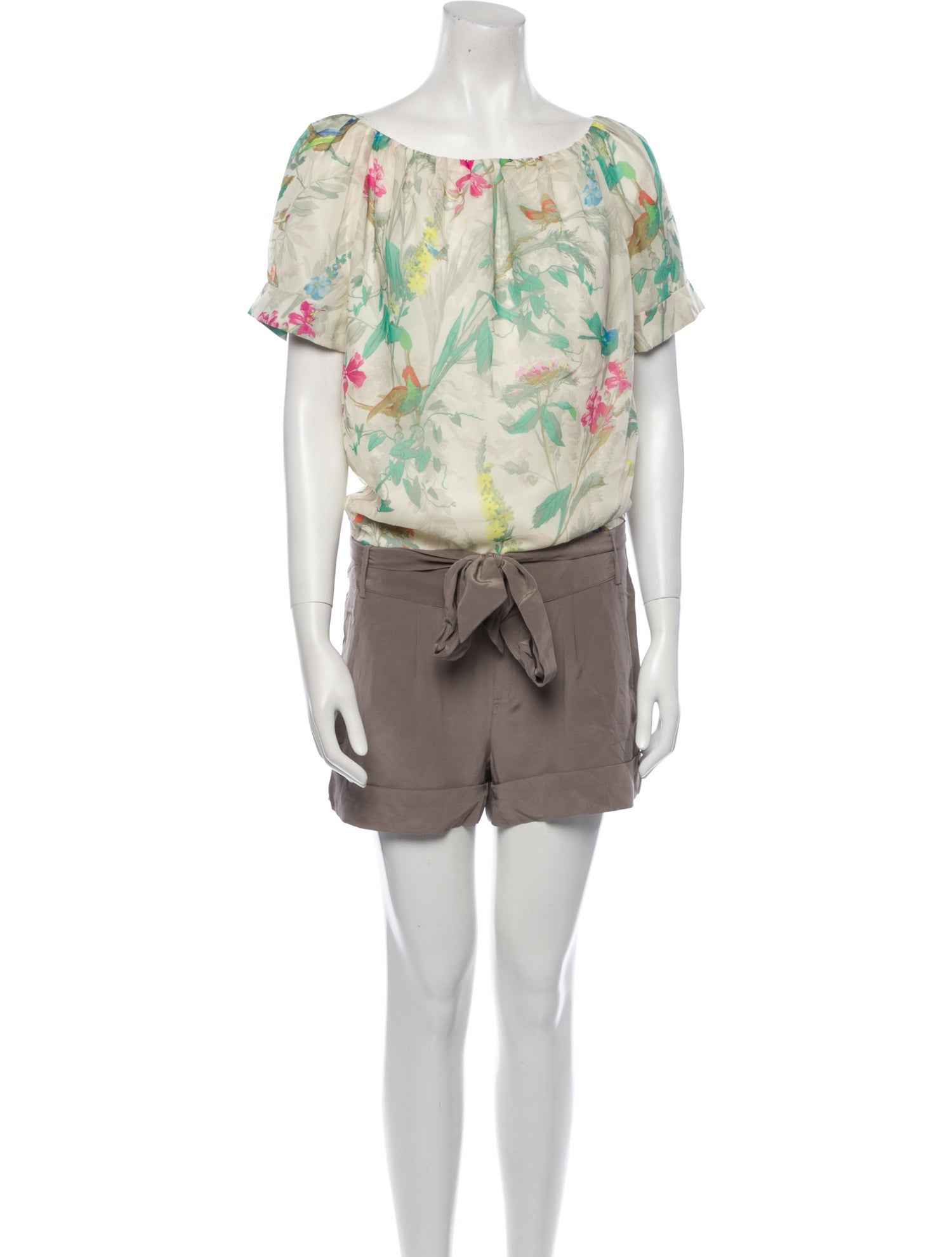 Ted Baker Floral Print Scoop Neck Romper