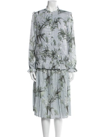 Ted Baker Printed Ruffle Embellishment Skirt Set