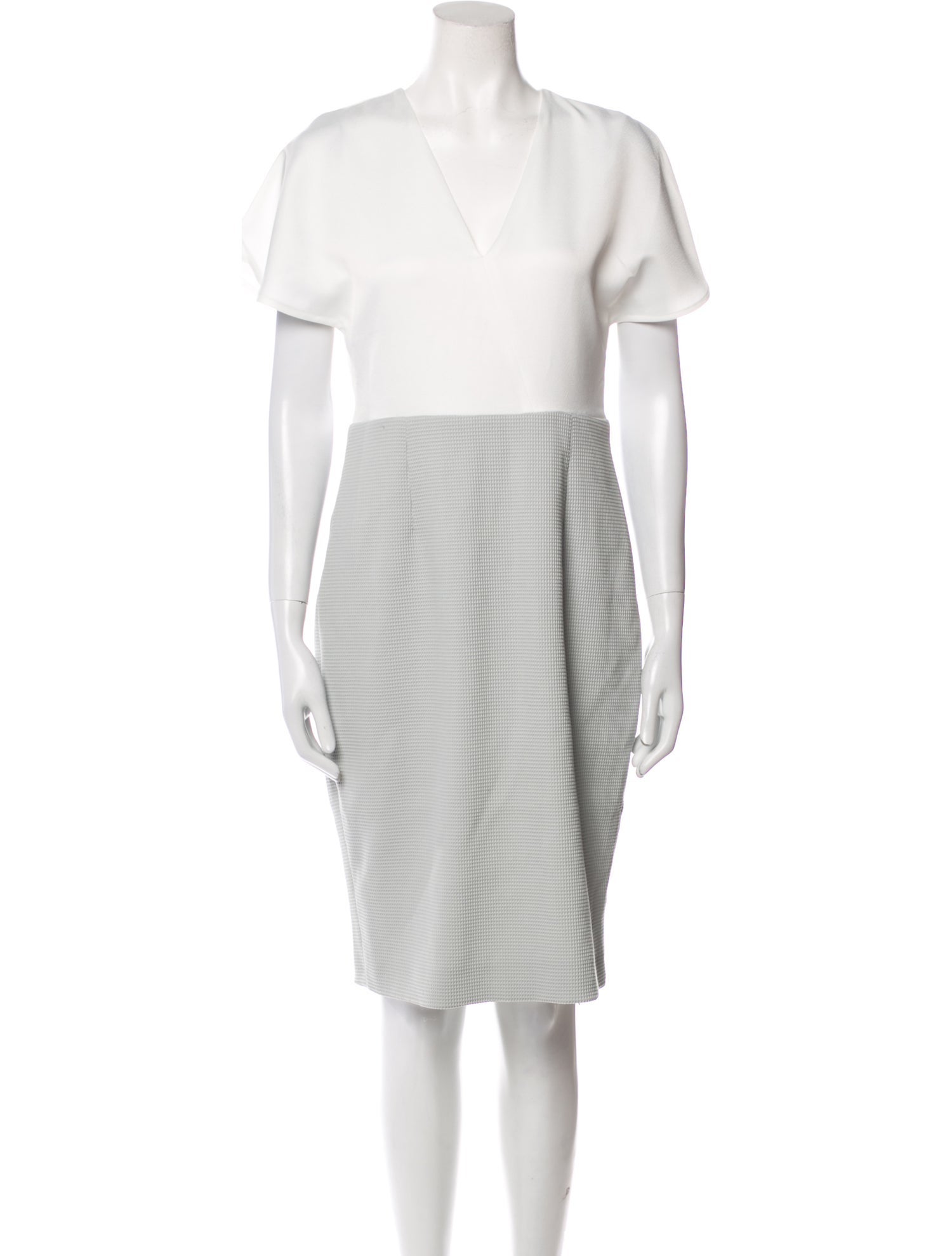 Ted Baker Colorblock Pattern KneeLength Dress Grey Dresses, Clothing