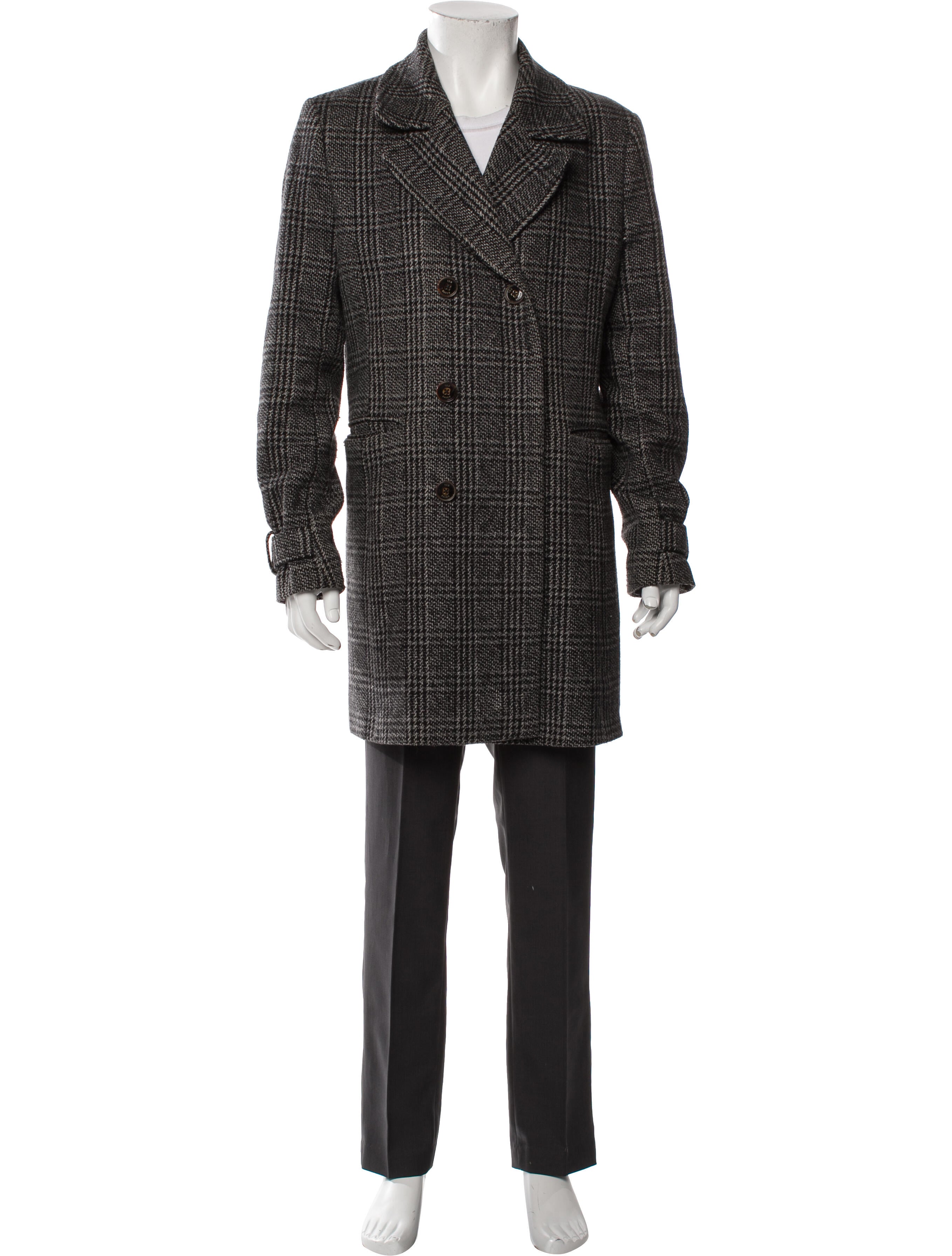 Ted Baker Plaid Print Overcoat