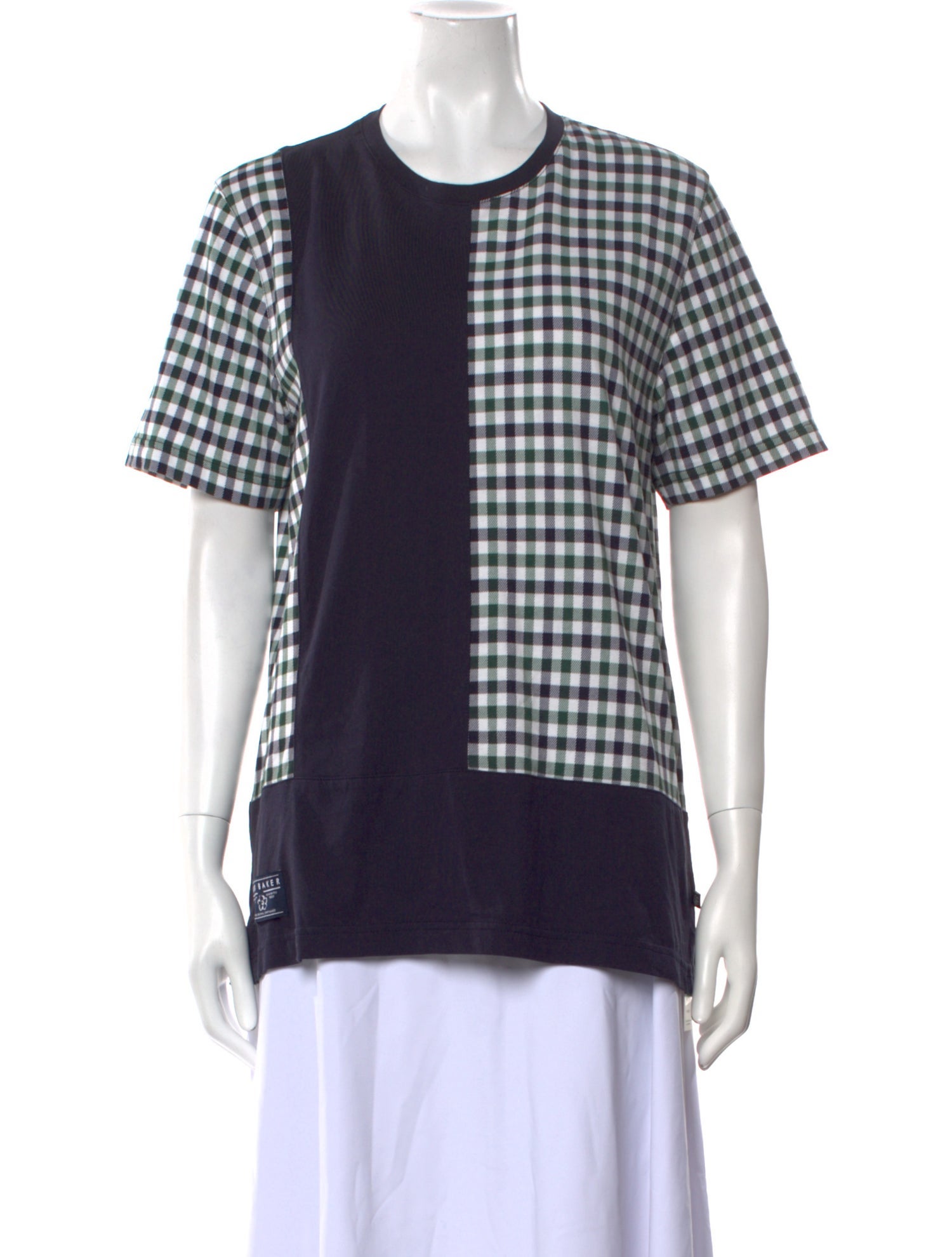 Ted Baker Plaid Print Crew Neck T-Shirt
