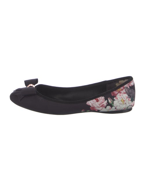 Ted Baker Floral Print Bow Accents Ballet Flats