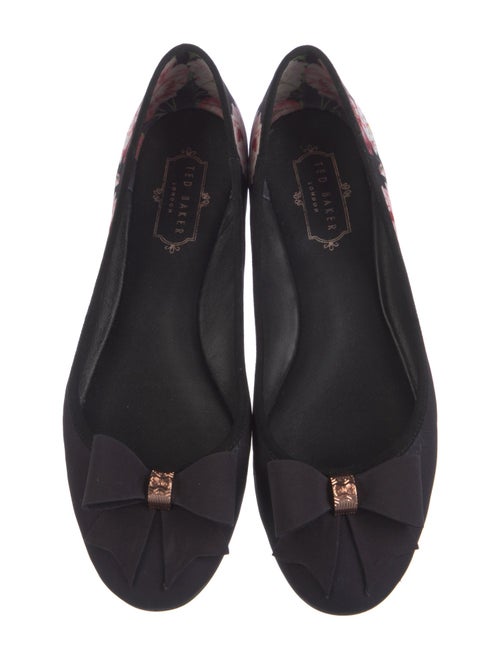 Ted Baker Floral Print Bow Accents Ballet Flats