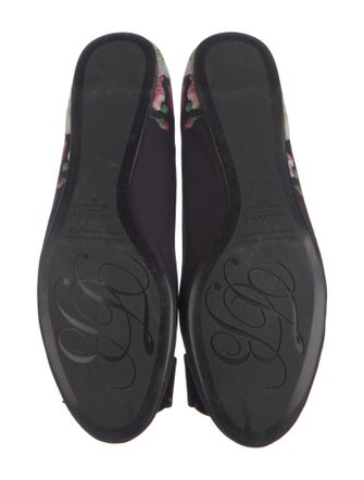 Ted Baker Floral Print Bow Accents Ballet Flats