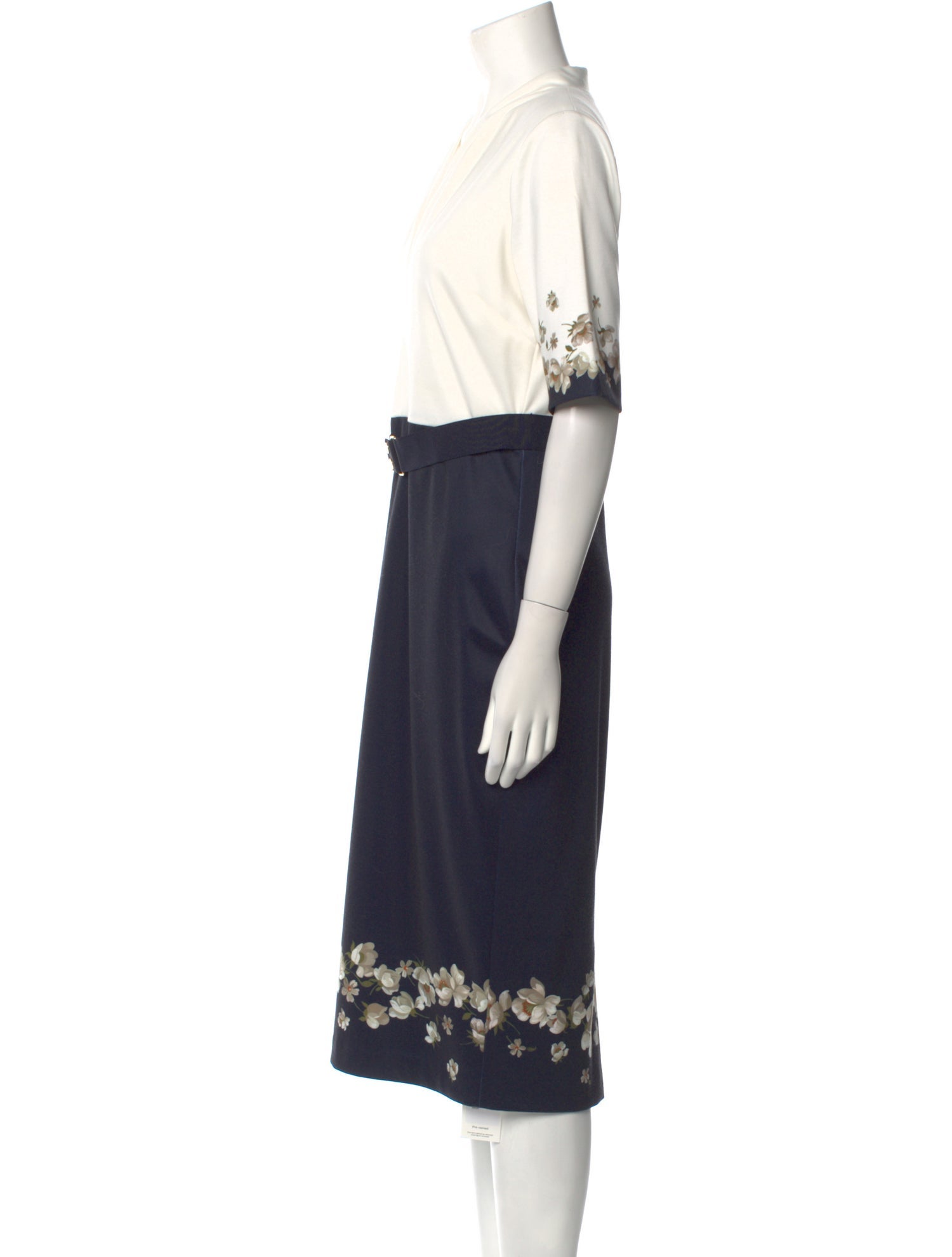 Ted Baker V-Neck Midi Length Dress