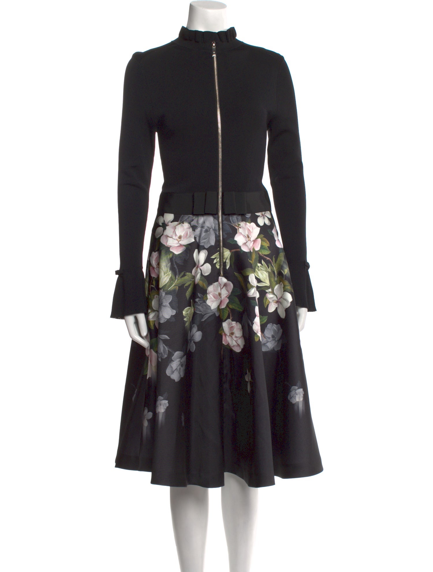 Ted Baker Floral Print Midi Length Dress