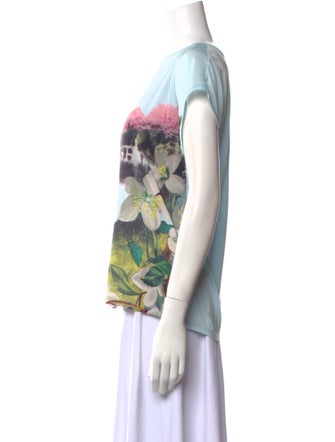 Ted Baker Printed Bateau Neckline Blouse