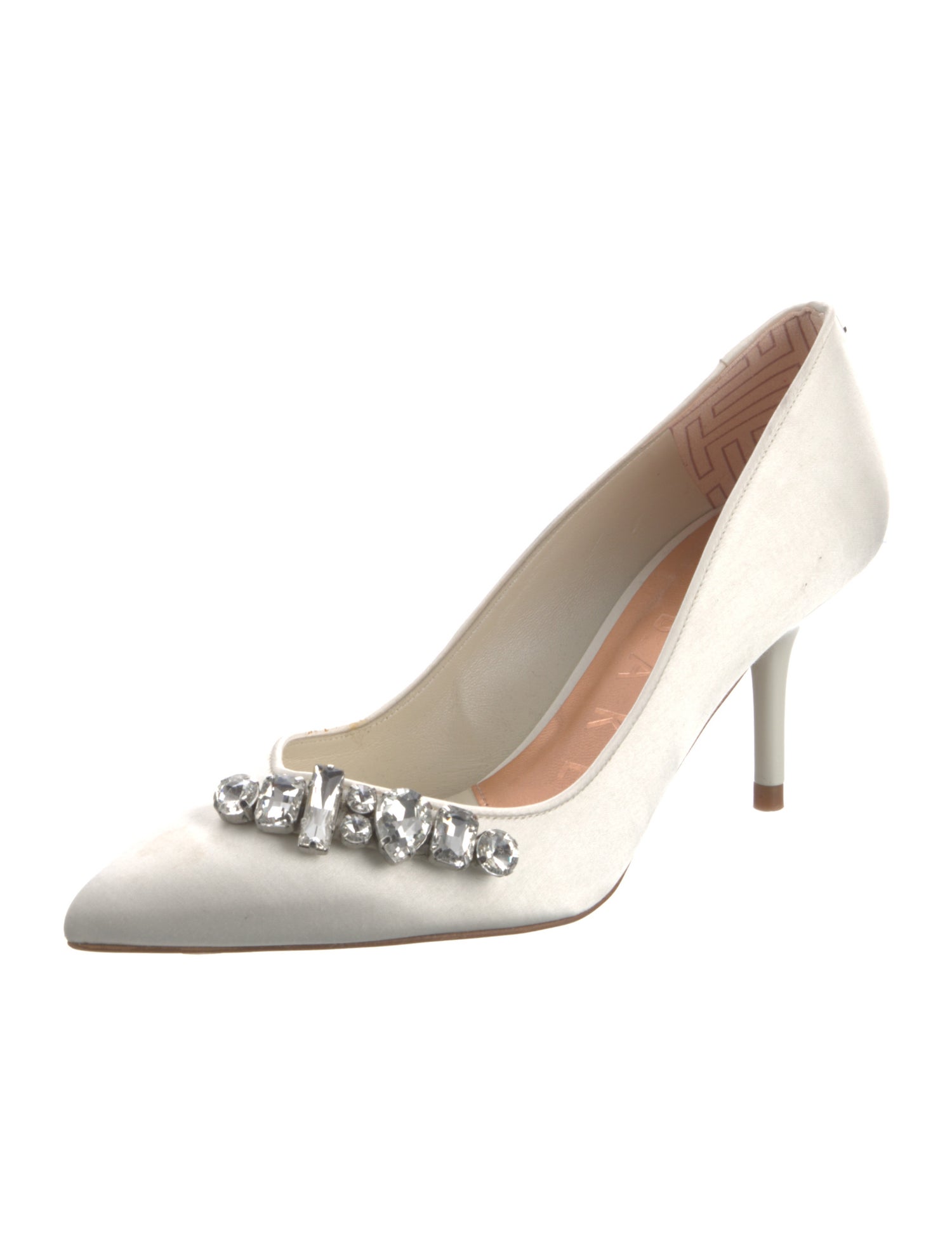 Ted Baker Satin Crystal Embellishments Pumps