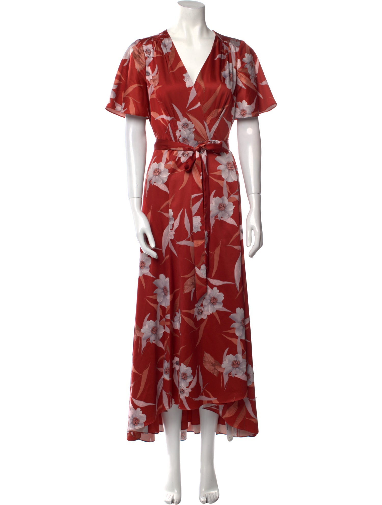 Ted Baker Floral Print Midi Length Dress
