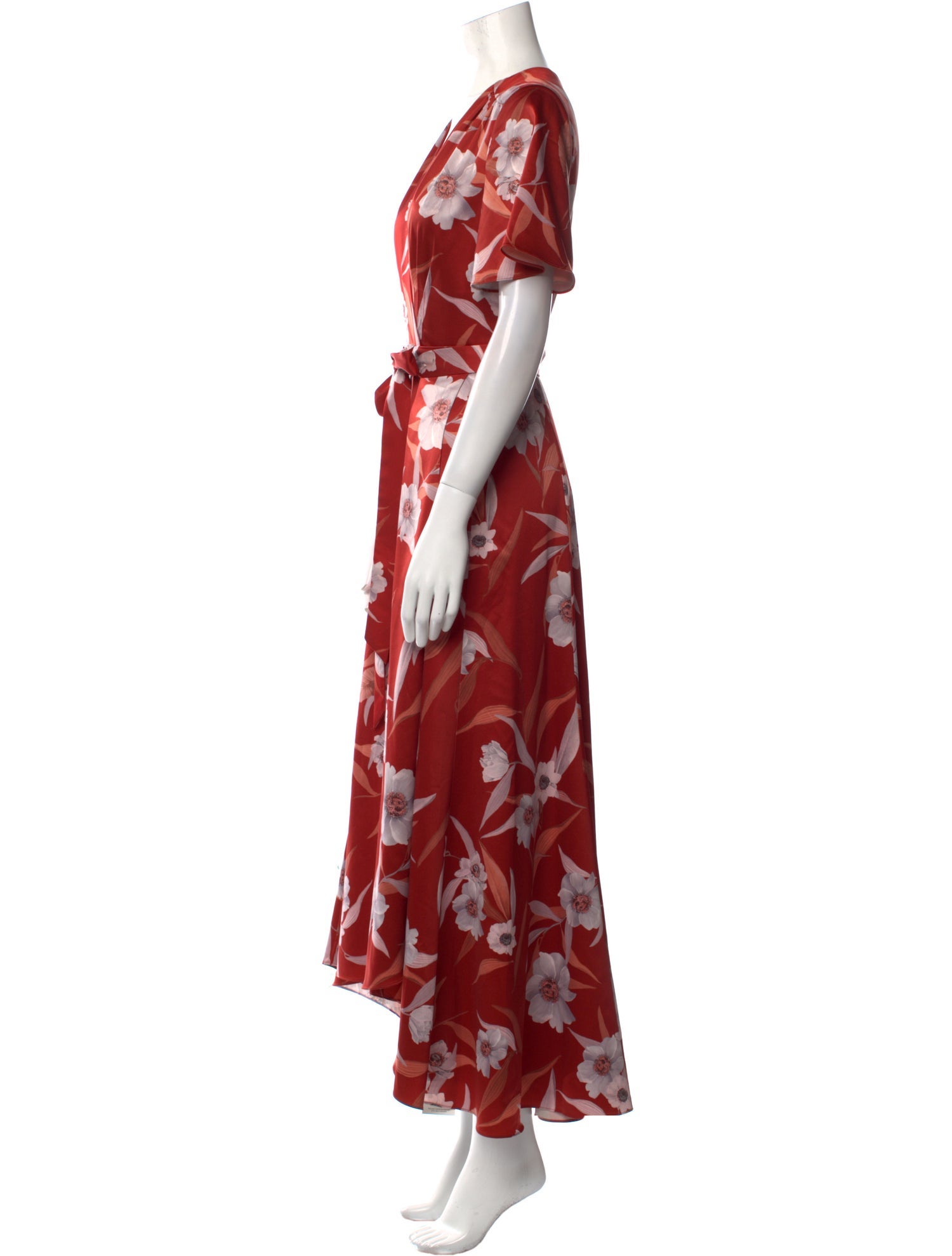 Ted Baker Floral Print Midi Length Dress