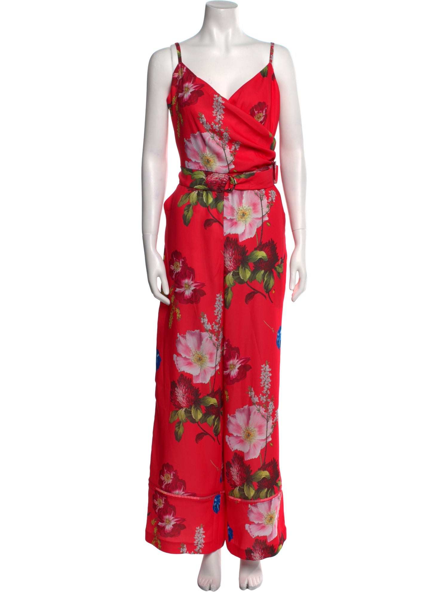 Ted Baker Floral Print V-Neck Jumpsuit w/ Tags