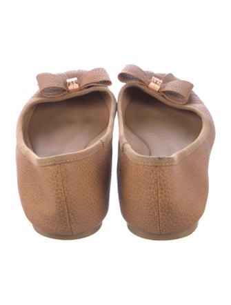 Ted Baker Leather Bow Accents Ballet Flats