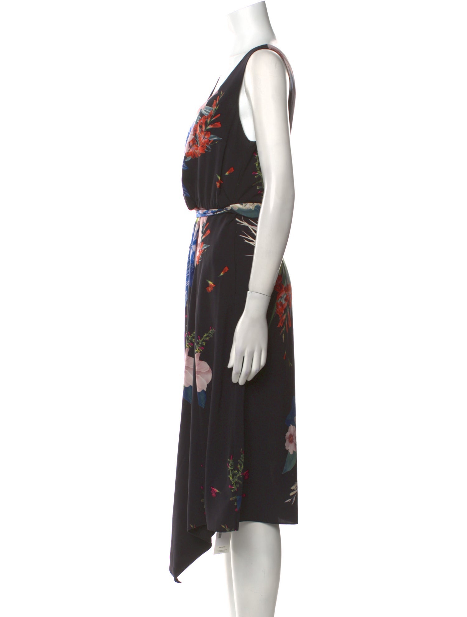 Ted Baker Floral Print Midi Length Dress