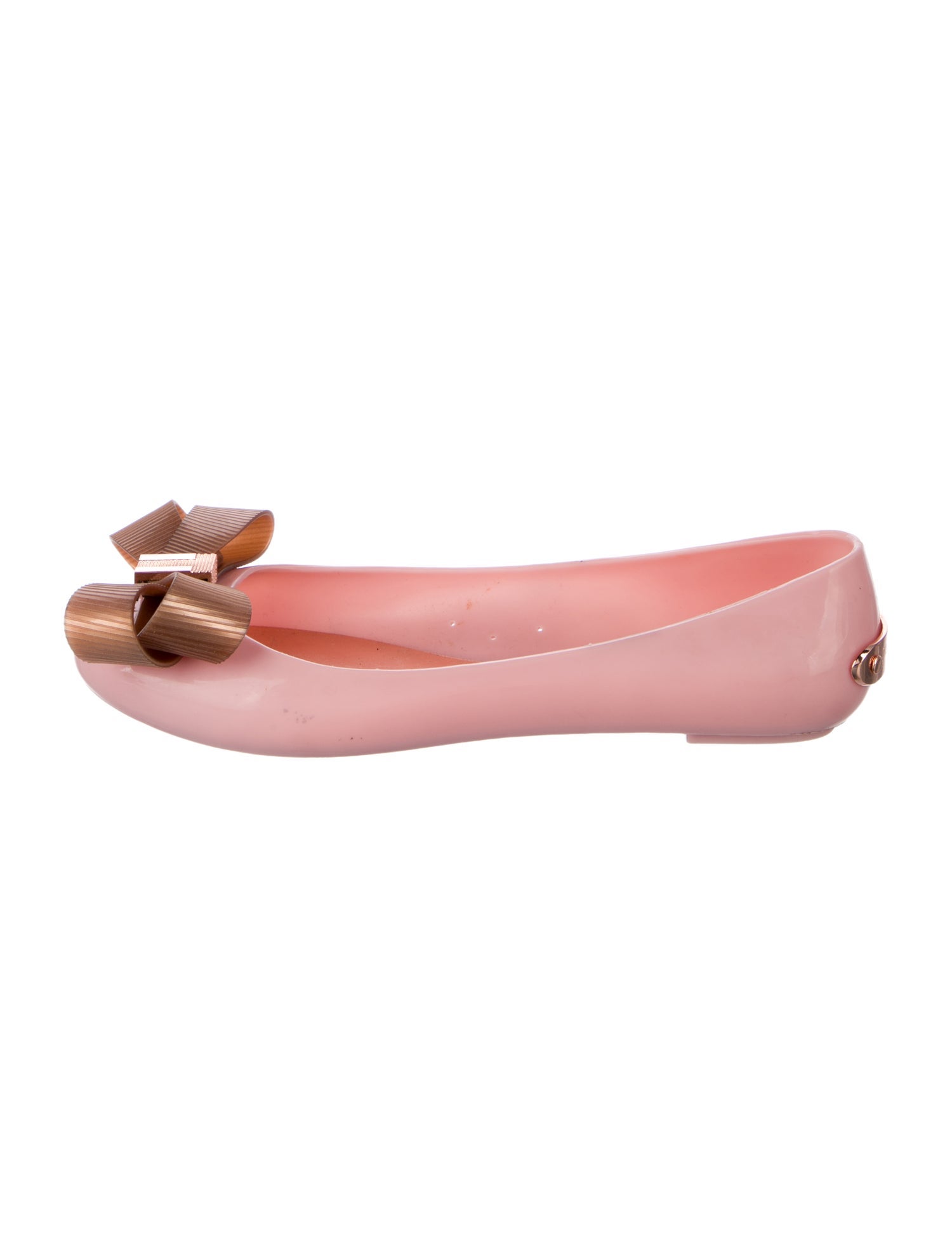 Ted Baker Patent Leather Bow Accents Flats