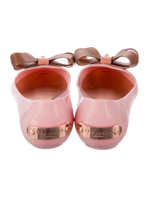 Ted Baker Patent Leather Bow Accents Flats
