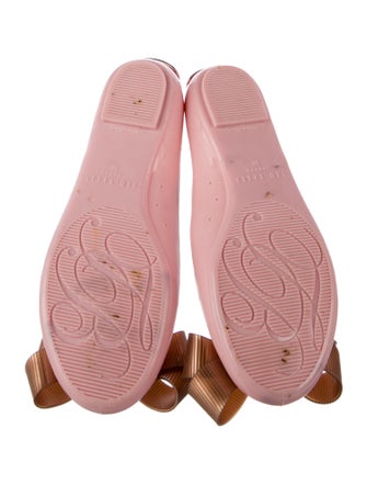 Ted Baker Patent Leather Bow Accents Flats