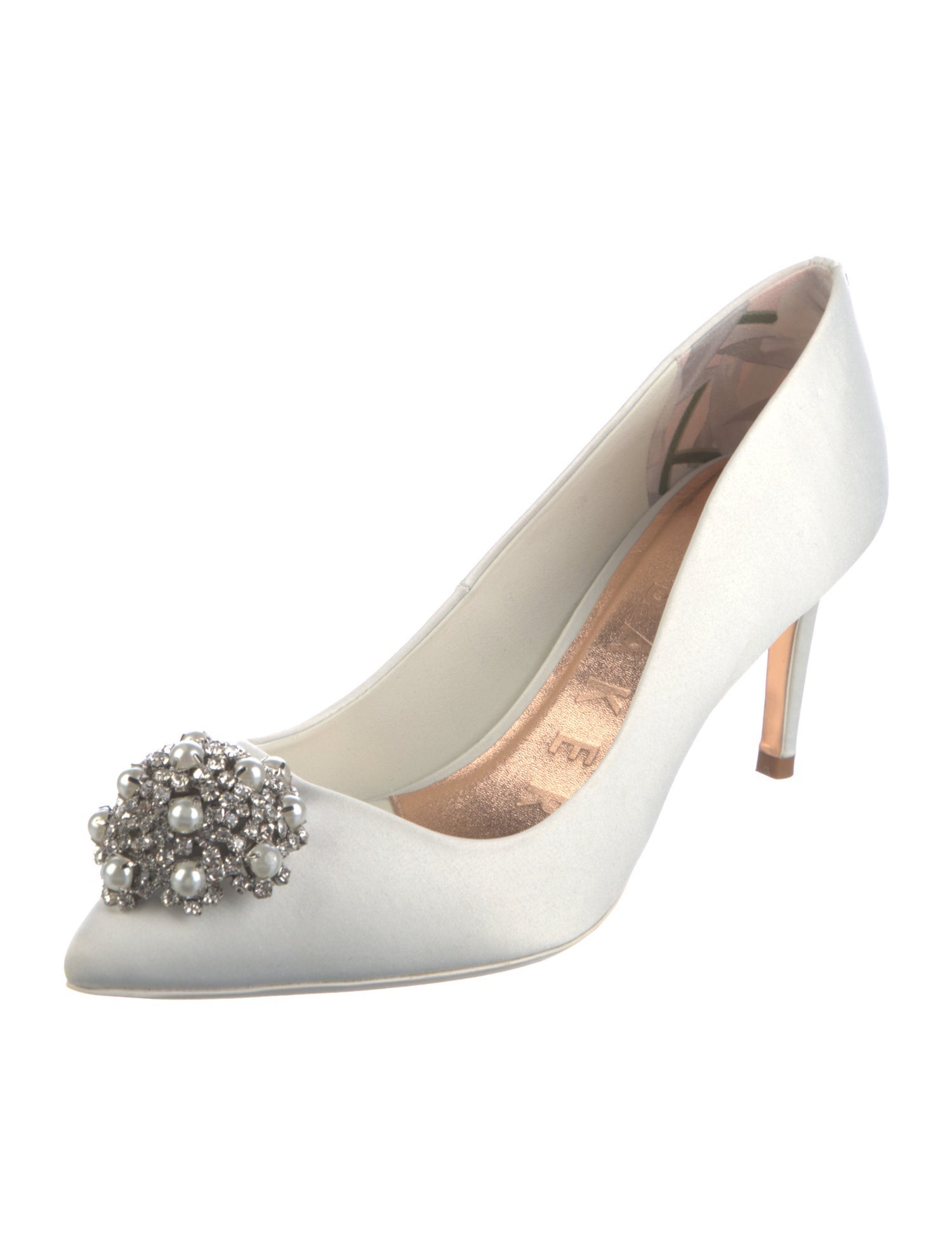 Ted Baker Satin Crystal Embellishments Pumps