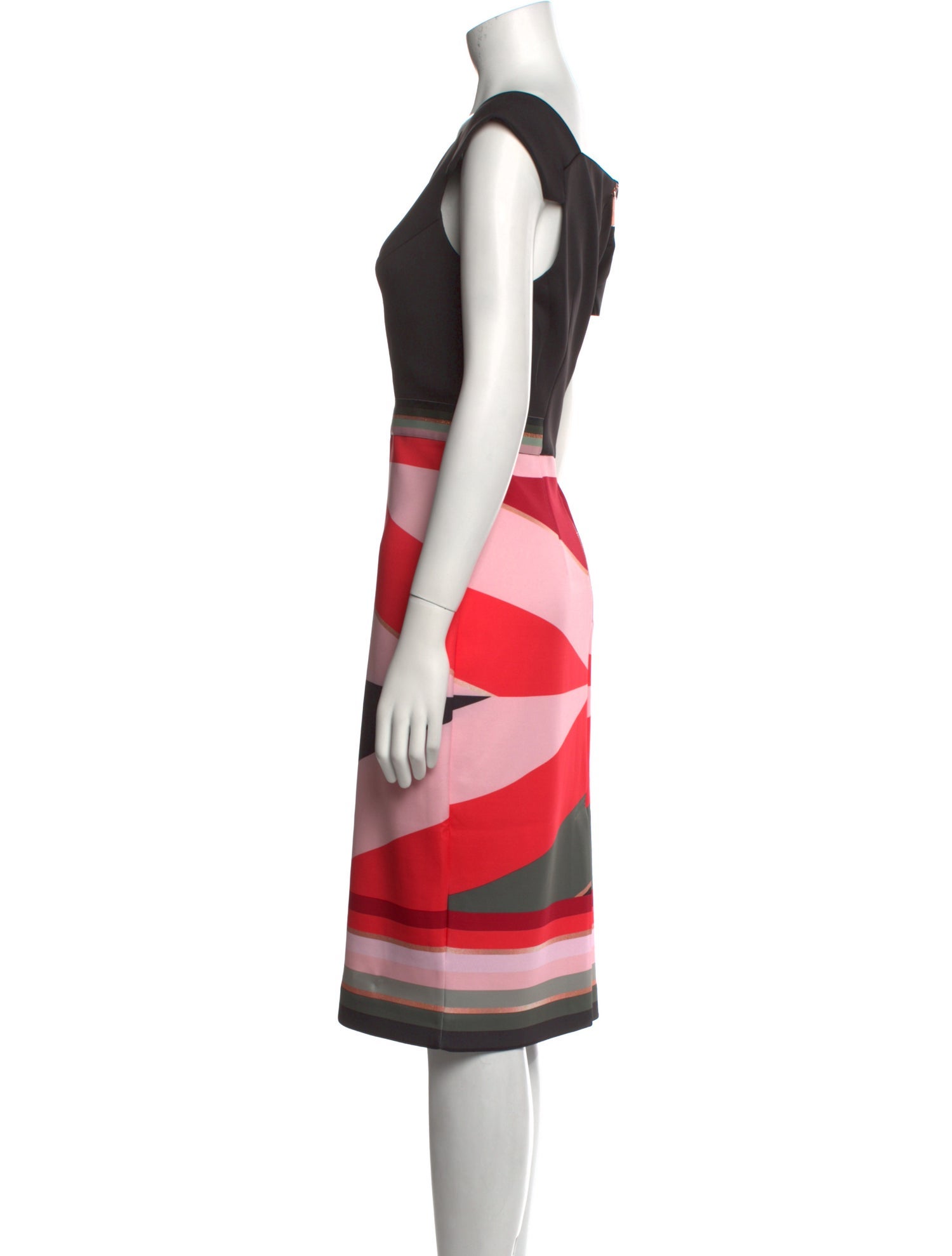 Ted Baker Striped Midi Length Dress