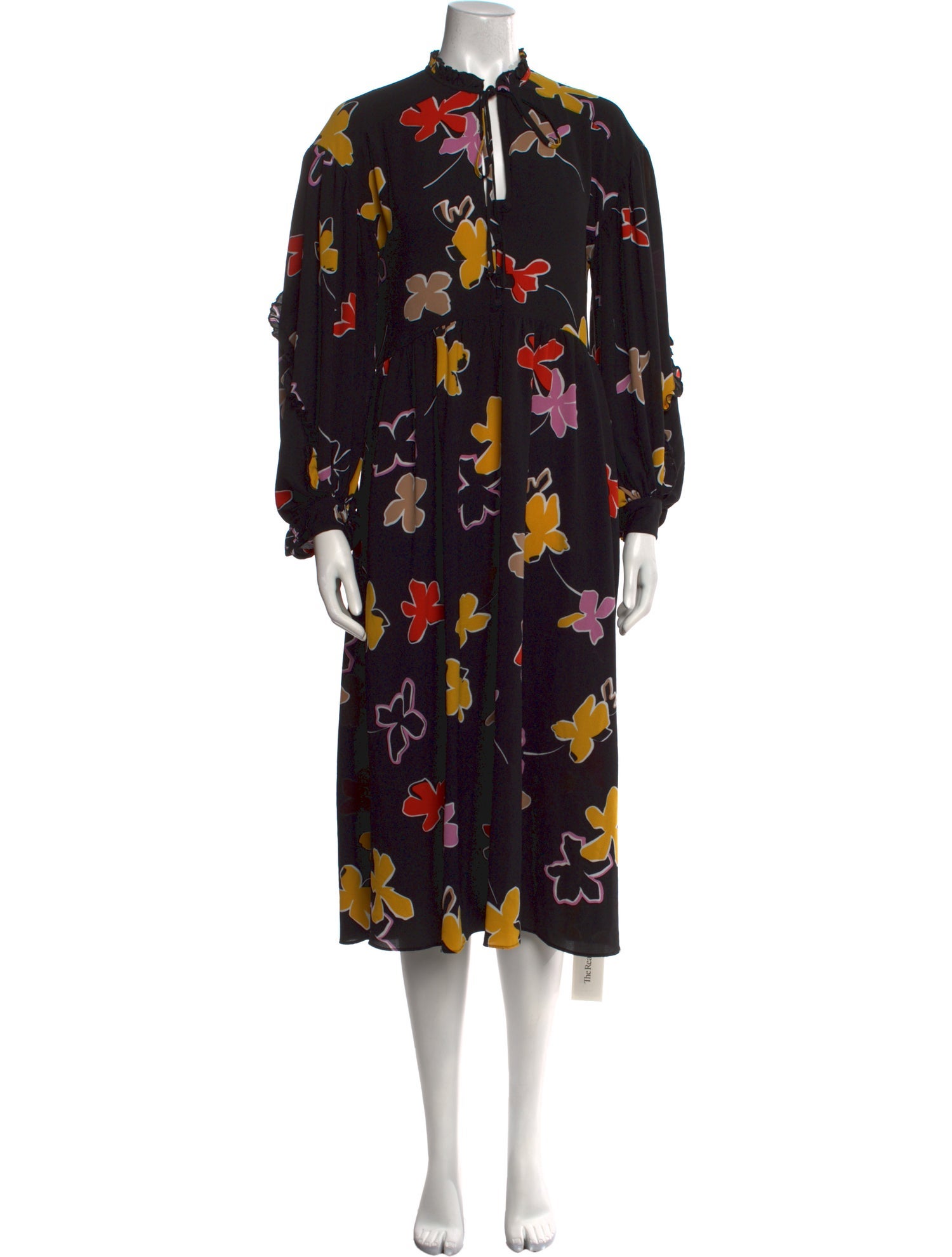 Ted Baker Floral Print Midi Length Dress