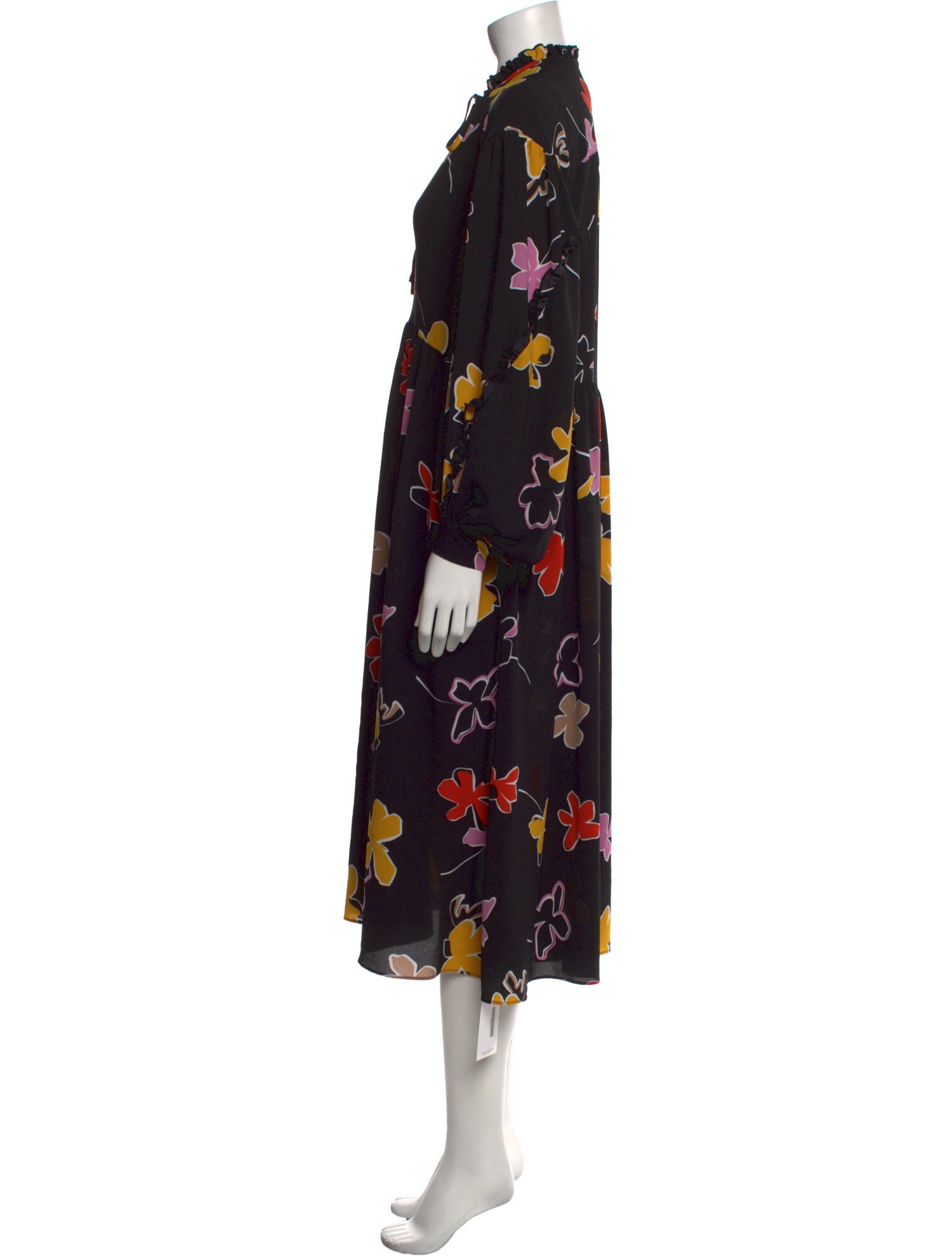 Ted Baker Floral Print Midi Length Dress