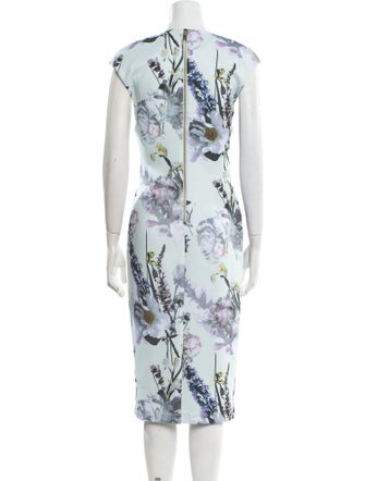 Ted Baker Floral Print Midi Length Dress