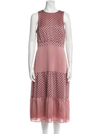 Ted Baker Polka Dot Print Midi Length Dress