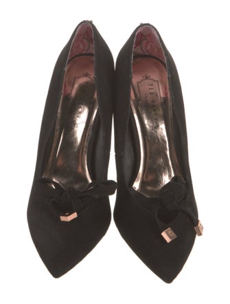 Ted Baker Suede Bow Accents Pumps