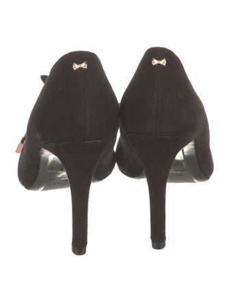 Ted Baker Suede Bow Accents Pumps