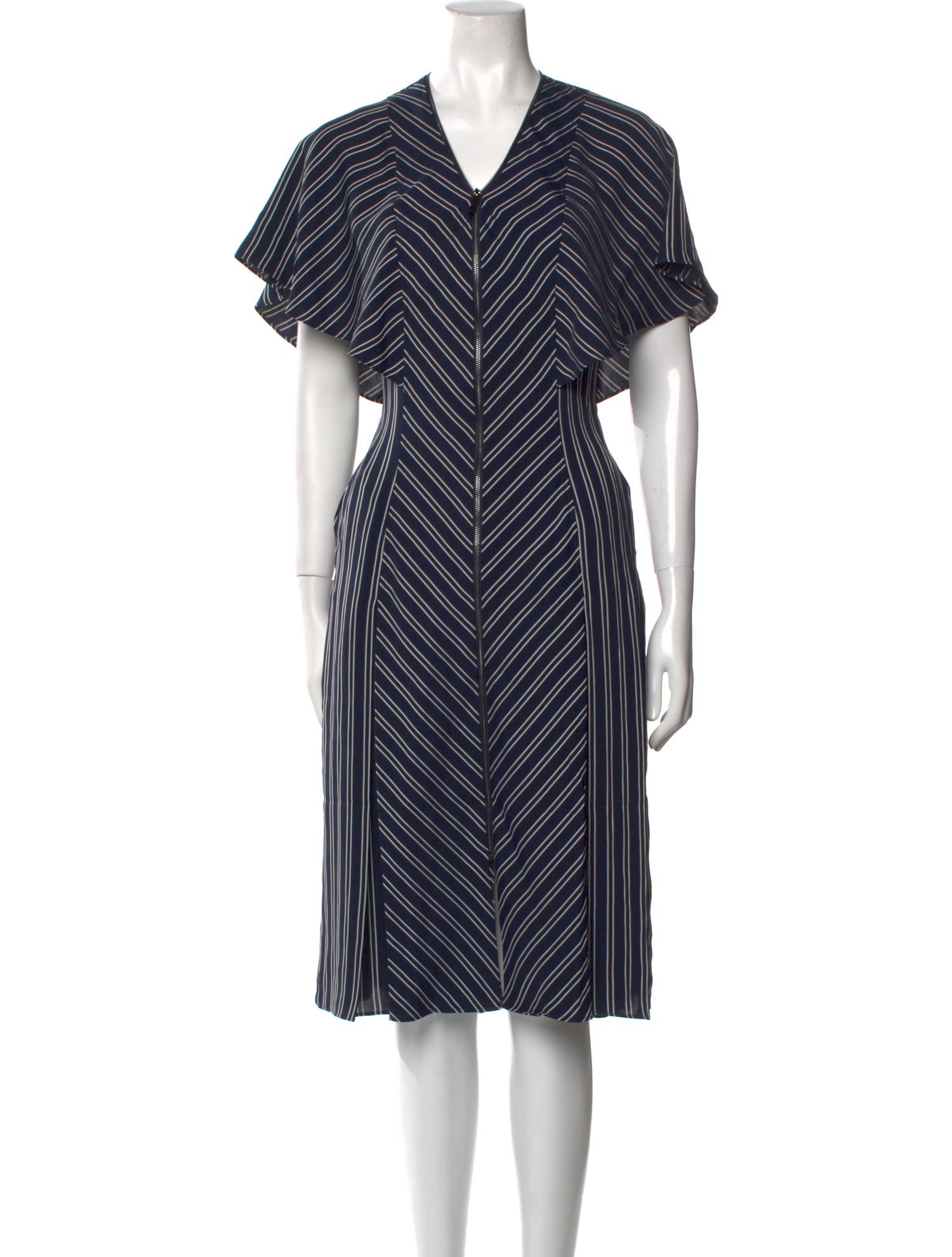 Ted Baker Striped Midi Length Dress