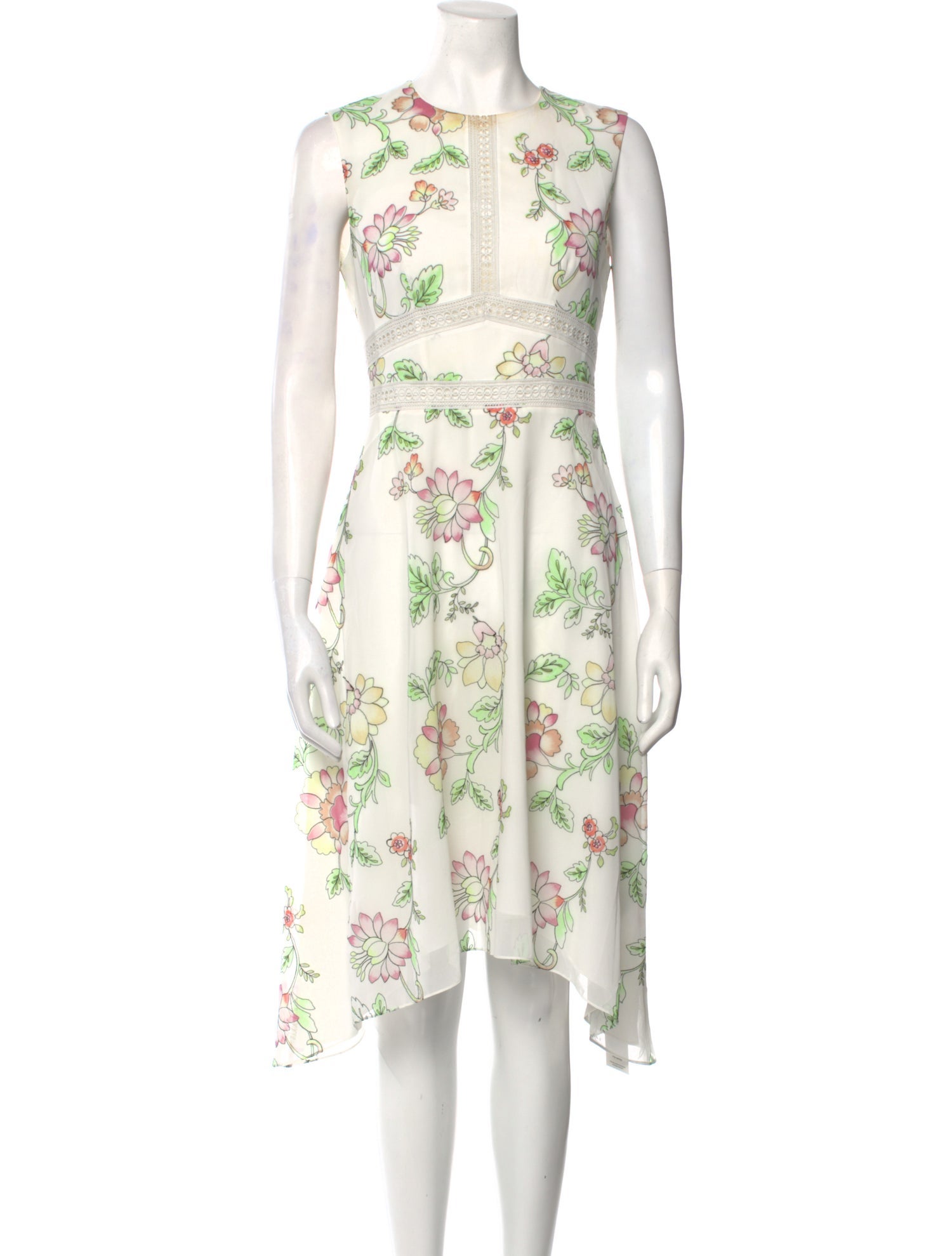 Ted Baker Floral Print Midi Length Dress