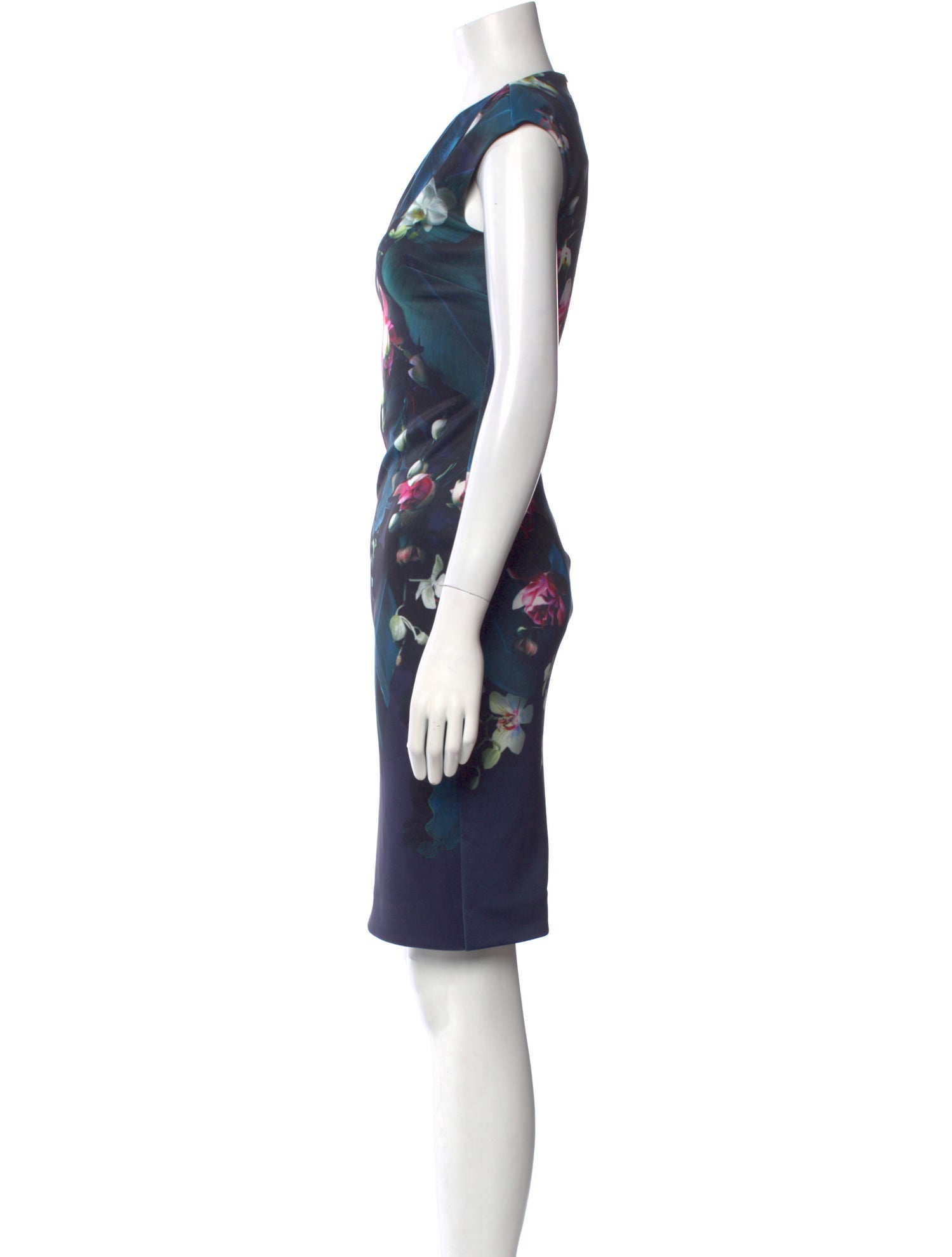 Ted Baker Floral Print Knee-Length Dress