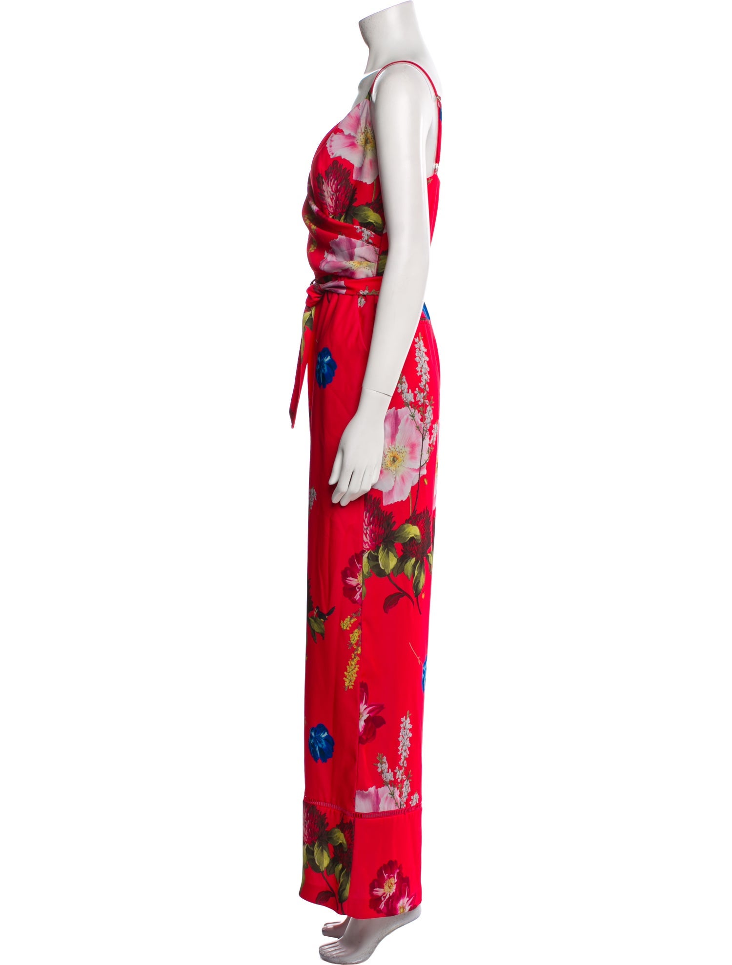 Ted Baker Printed Plunge Neckline Jumpsuit