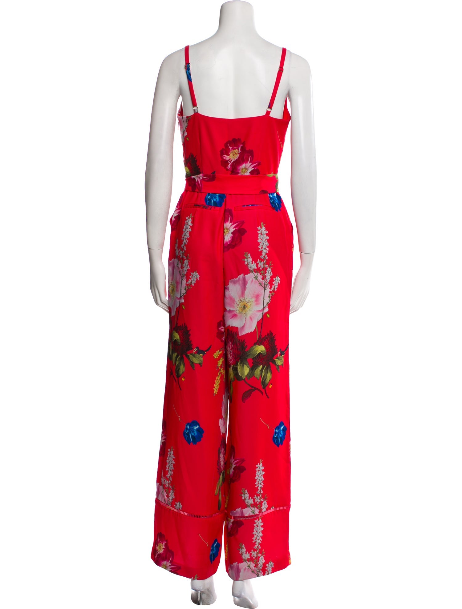 Ted Baker Printed Plunge Neckline Jumpsuit