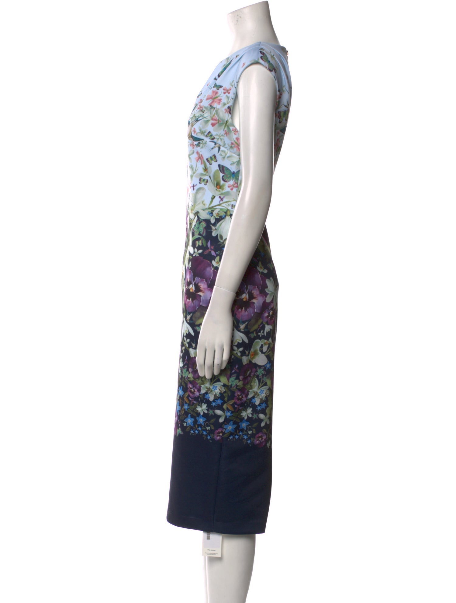 Ted Baker Floral Print Midi Length Dress