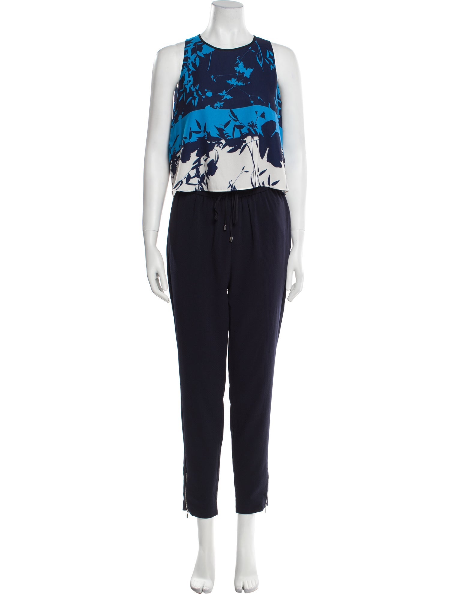 Ted Baker Printed Crew Neck Jumpsuit w/ Tags