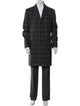 Ted Baker Wool Plaid Print Overcoat