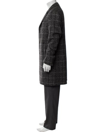 Ted Baker Wool Plaid Print Overcoat