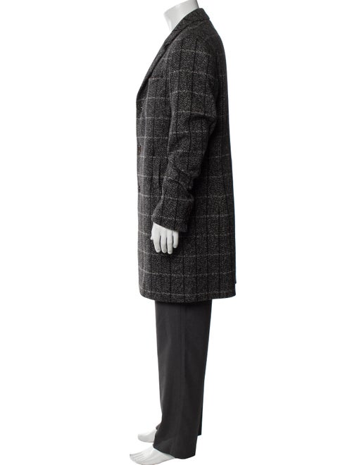 Ted Baker Wool Plaid Print Overcoat