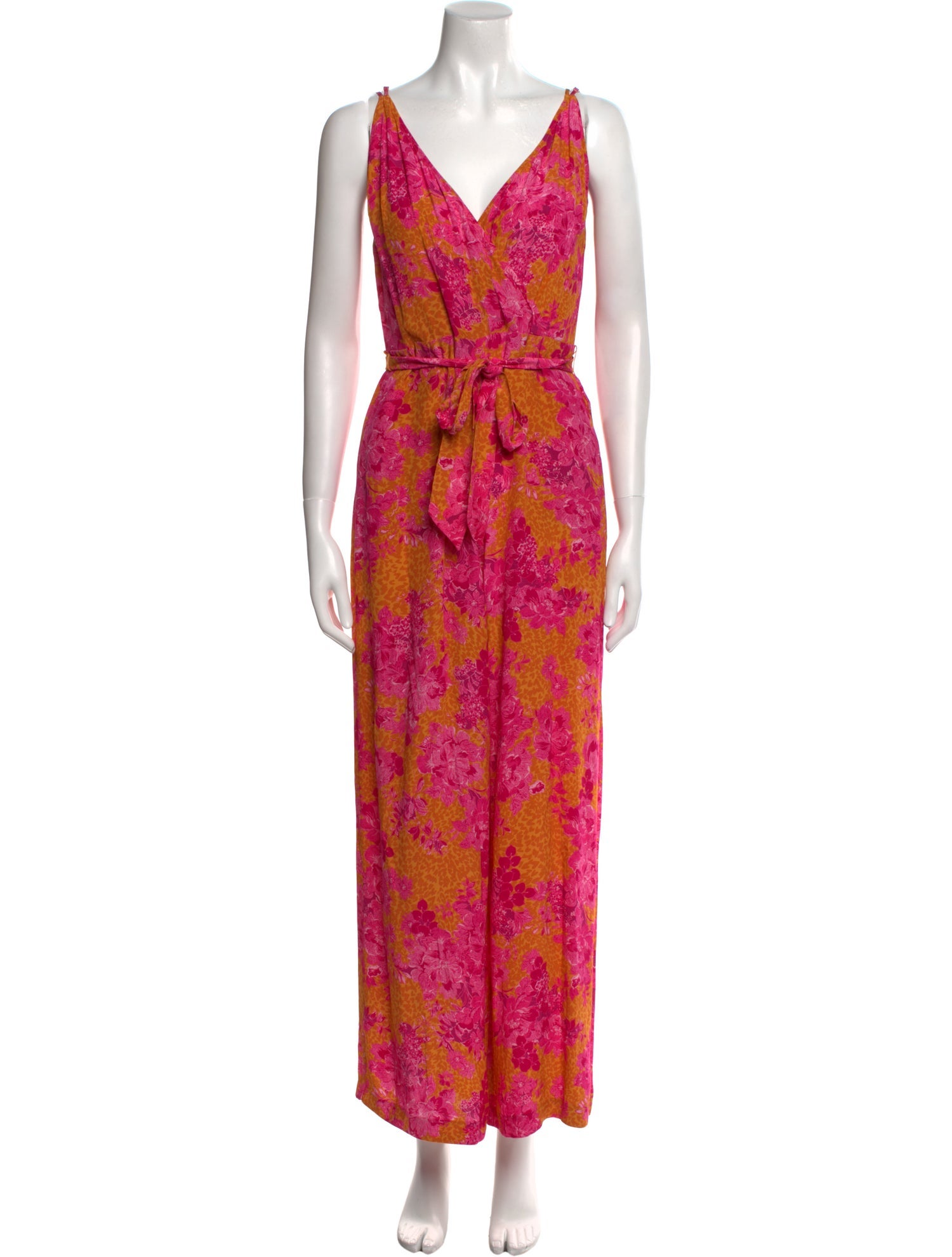 Ted Baker Printed V-Neck Jumpsuit w/ Tags