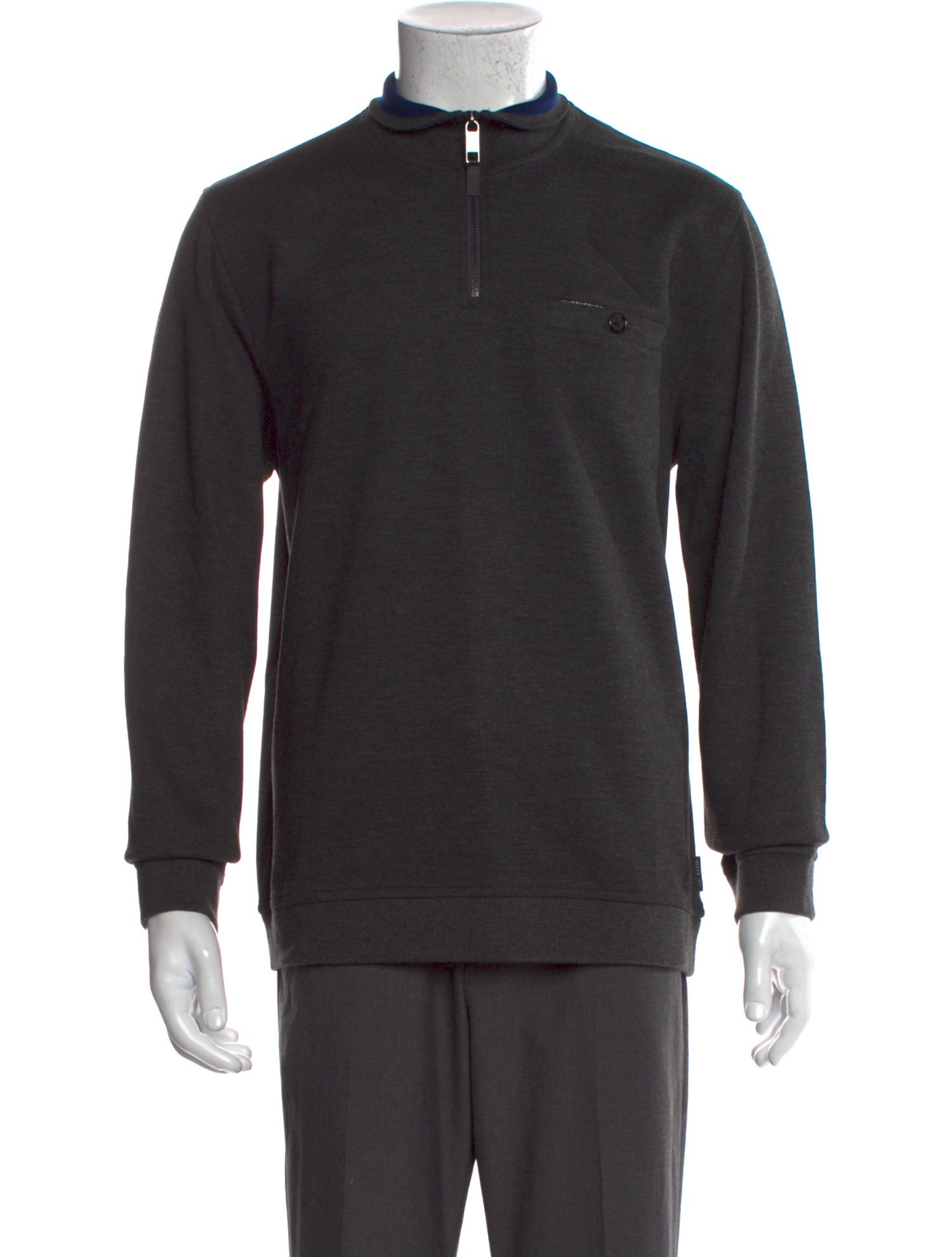Ted Baker Mock Neck Long Sleeve Polo Sweater