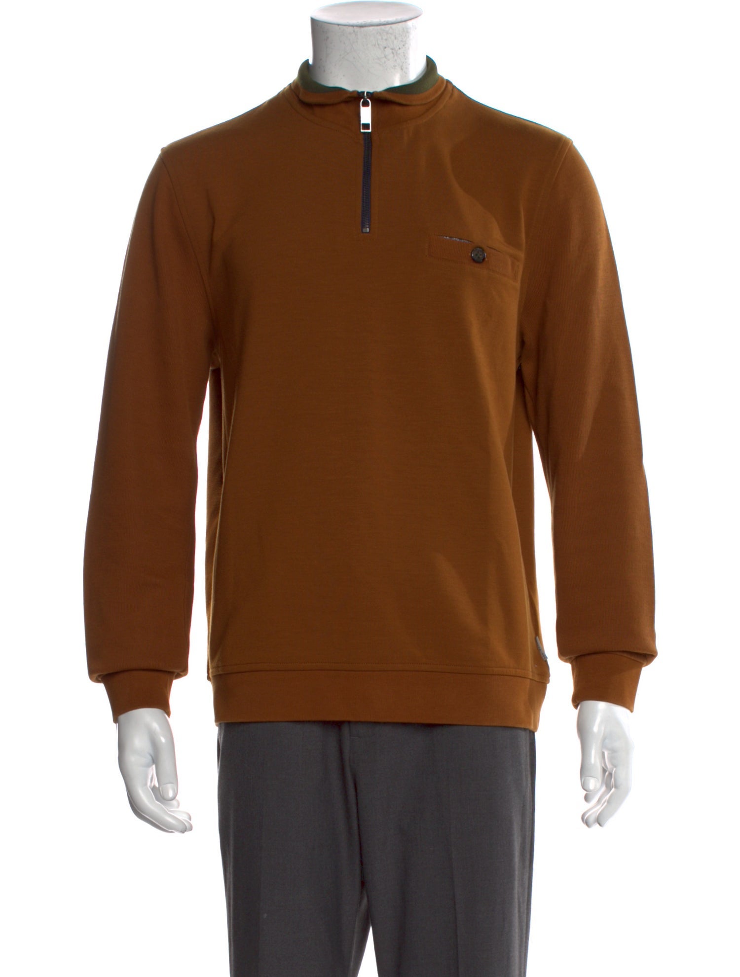 Ted Baker Mock Neck Long Sleeve Polo Sweater