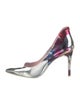 Ted Baker Patent Leather Printed Slingback Pumps