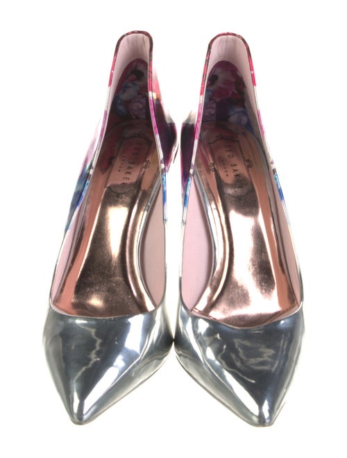 Ted Baker Patent Leather Printed Slingback Pumps