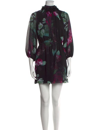 Ted Baker Floral Print Mock Neck Romper