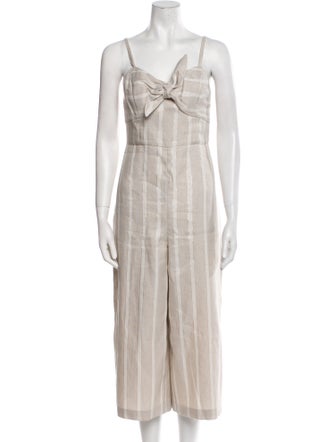 Ted Baker Striped Square Neckline Jumpsuit