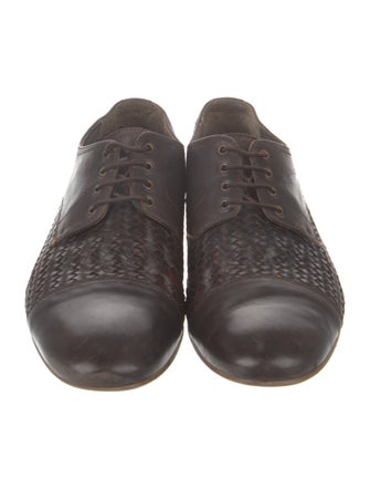 Ted Baker Leather Embroidered Accent Oxfords