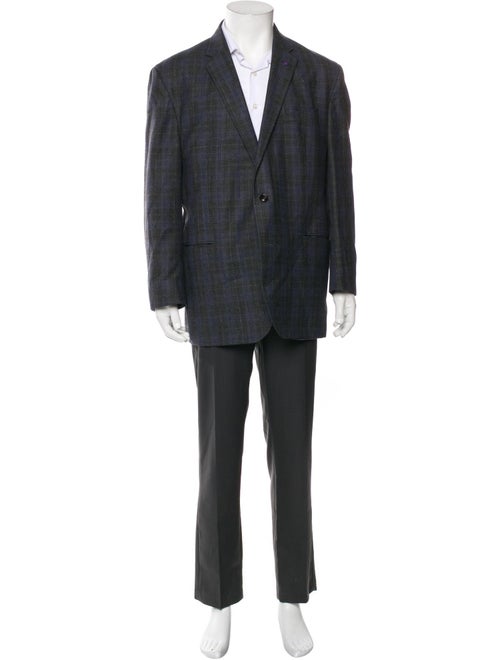 Ted Baker Wool Plaid Print Blazer