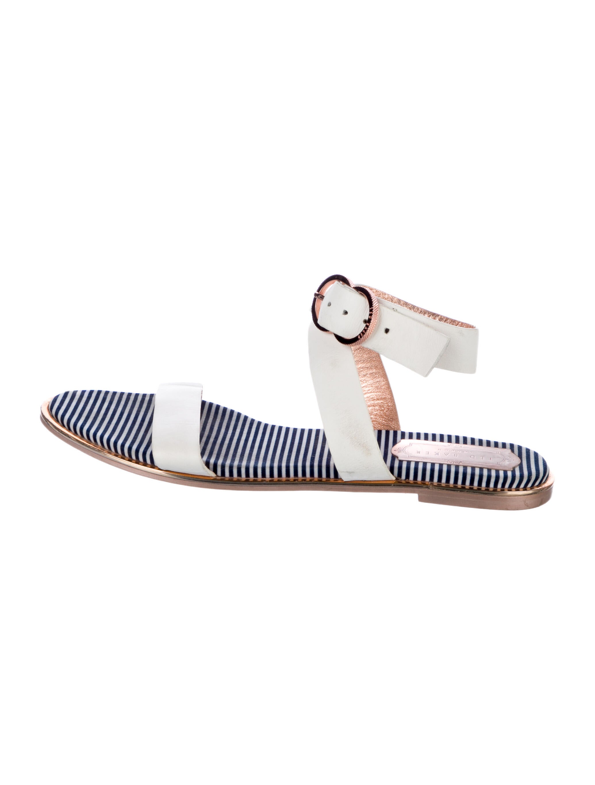 Ted Baker Vegan Leather Striped Sandals