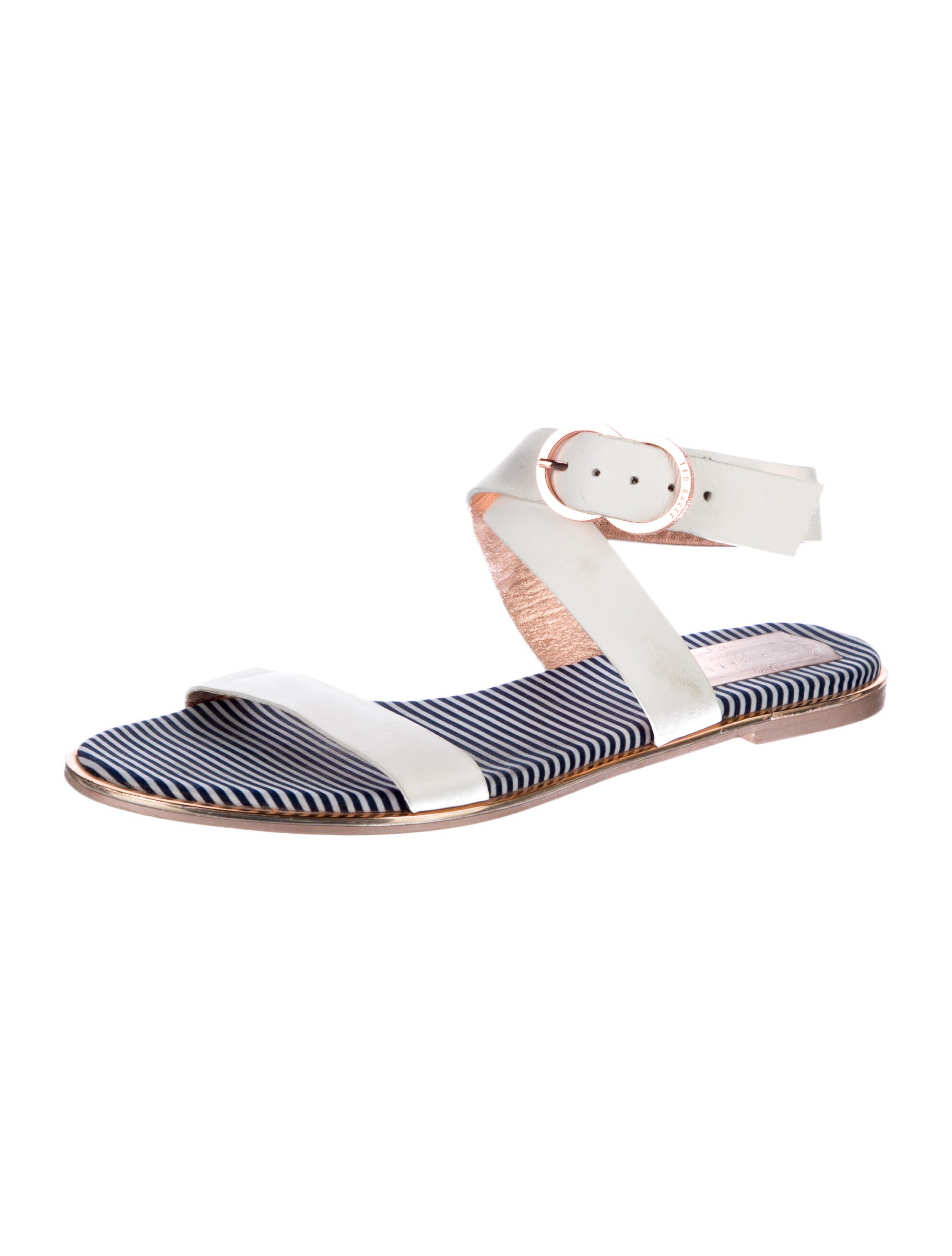 Ted Baker Vegan Leather Striped Sandals