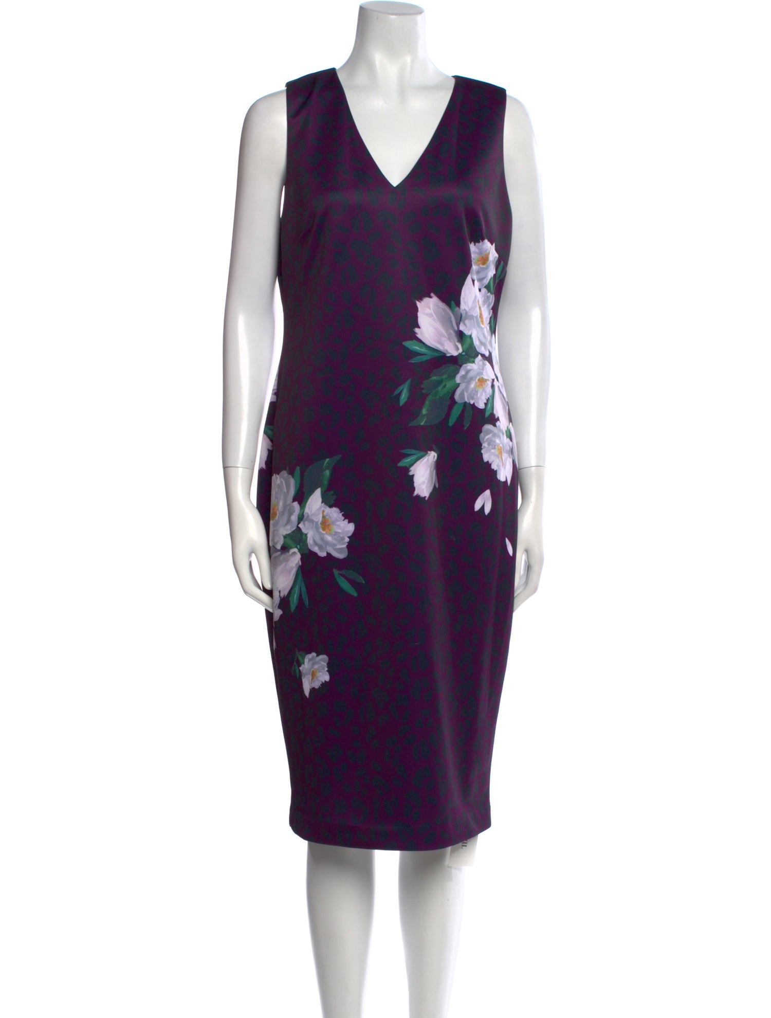 Ted Baker Floral Print Midi Length Dress